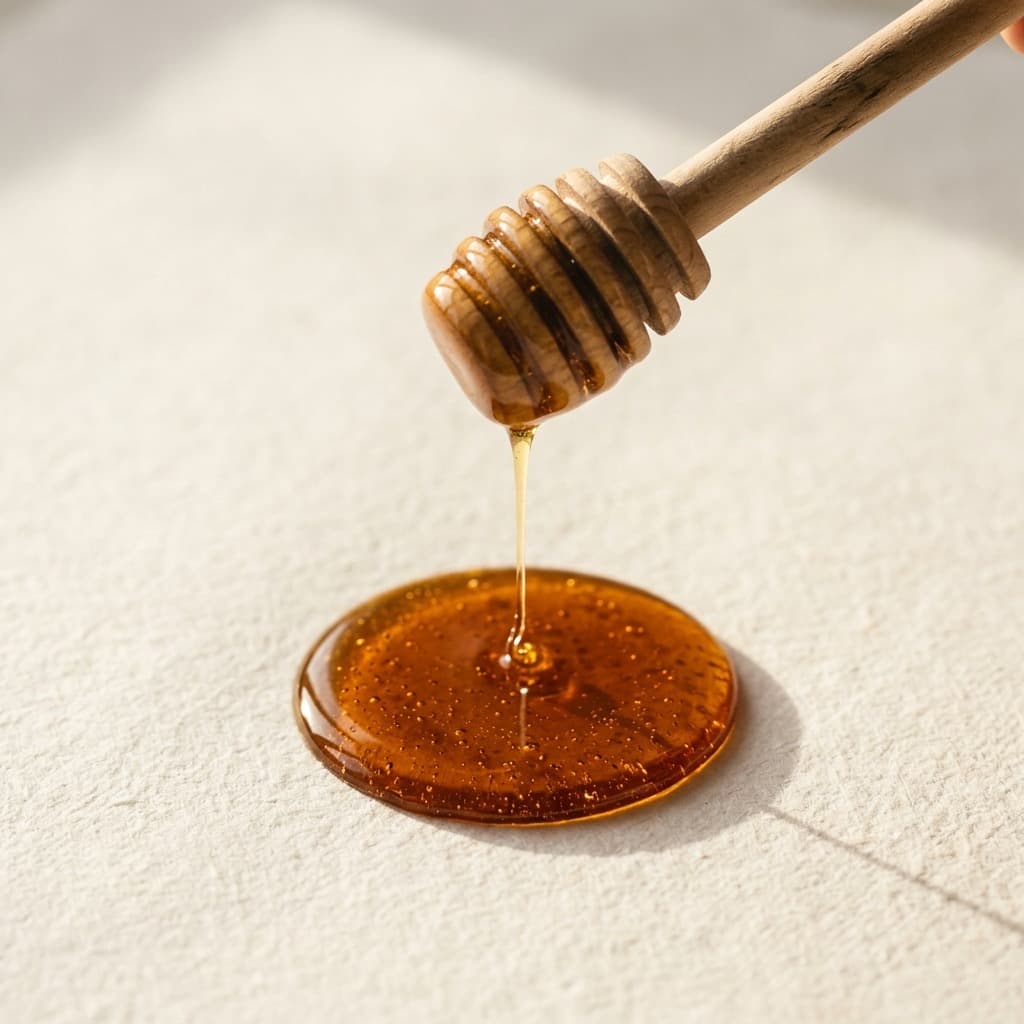 Raw Honey macro photograph